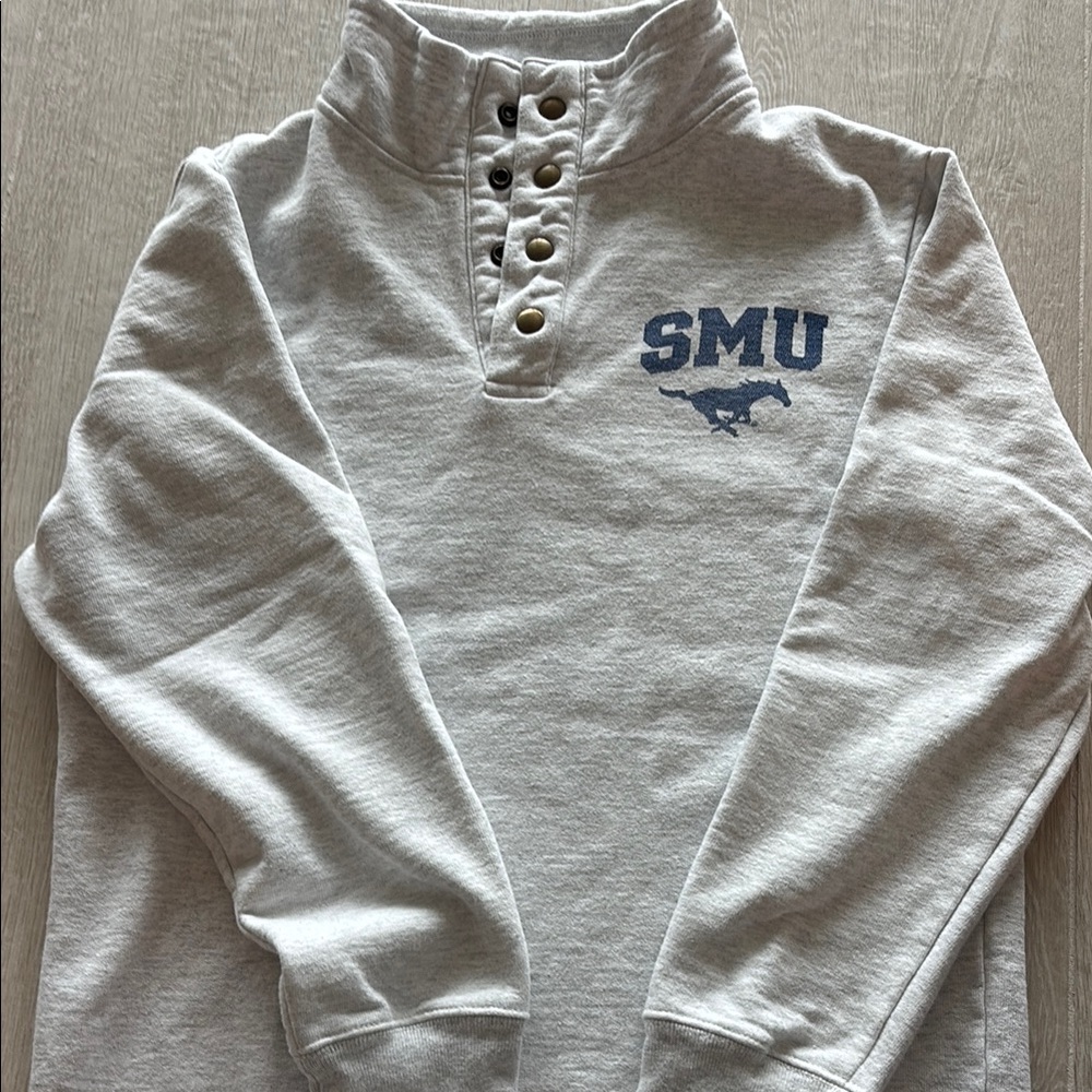 League SMU Gray Pullover Sweatshirt